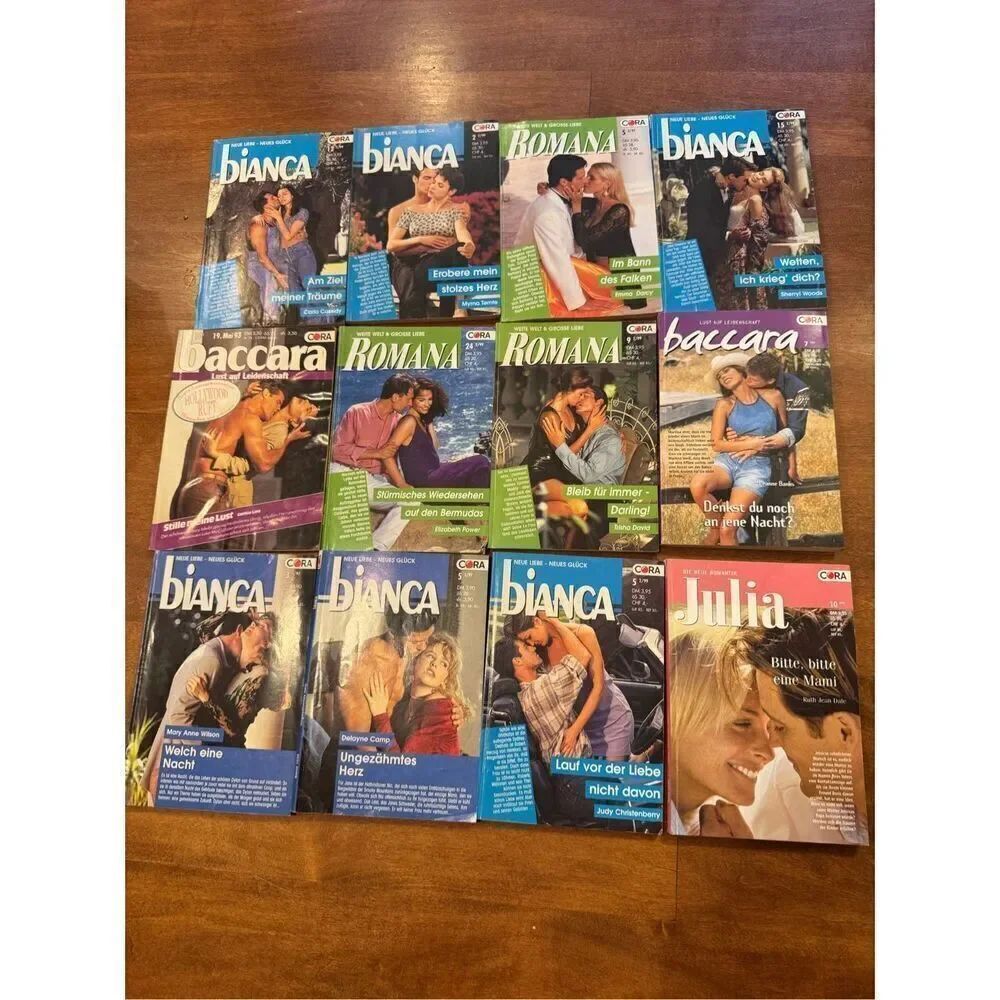 Vintage Bianca Romana, Bacara, romance novel bundle from Germany